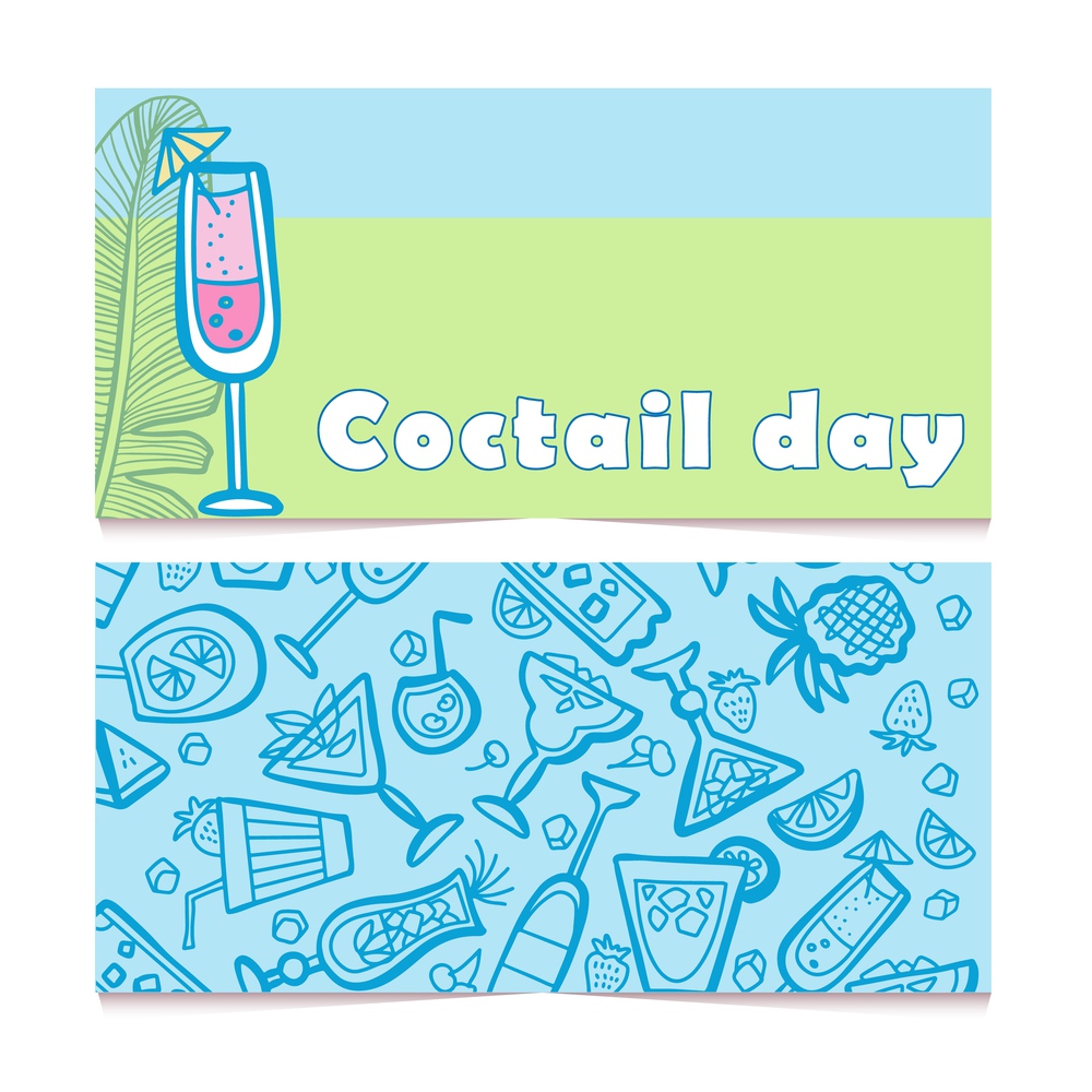 Coctail day template. Colorful concept. Vector EPS10