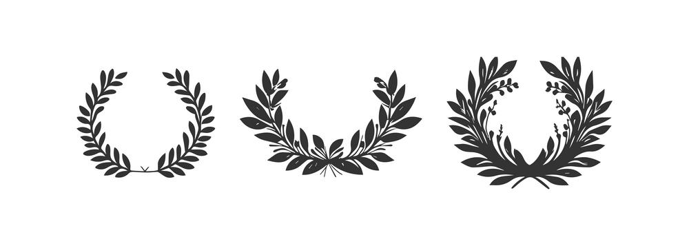 Laurel wreaths icon. Vector illustration design.