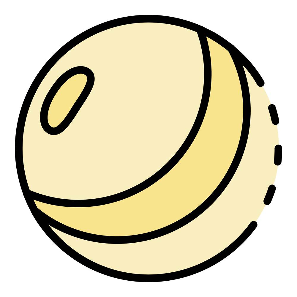 Kid ball icon. Outline kid ball vector icon color flat isolated. Kid ball icon color outline vector