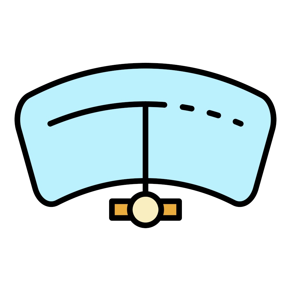 Car tachometer icon. Outline car tachometer vector icon color flat isolated. Car tachometer icon color outline vector