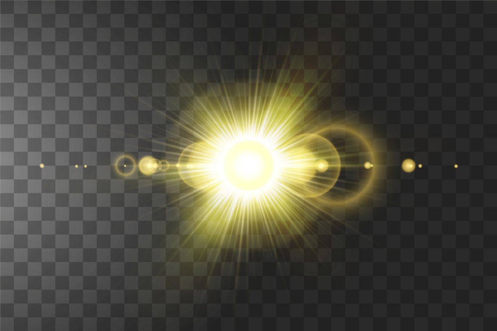 Vector transparent sunlight special lens flare light effect. Sun isolated on transparent background. Glow light effect.. Vector transparent sunlight special lens flare light effect. Sun isolated on transparent background. Glow light effect