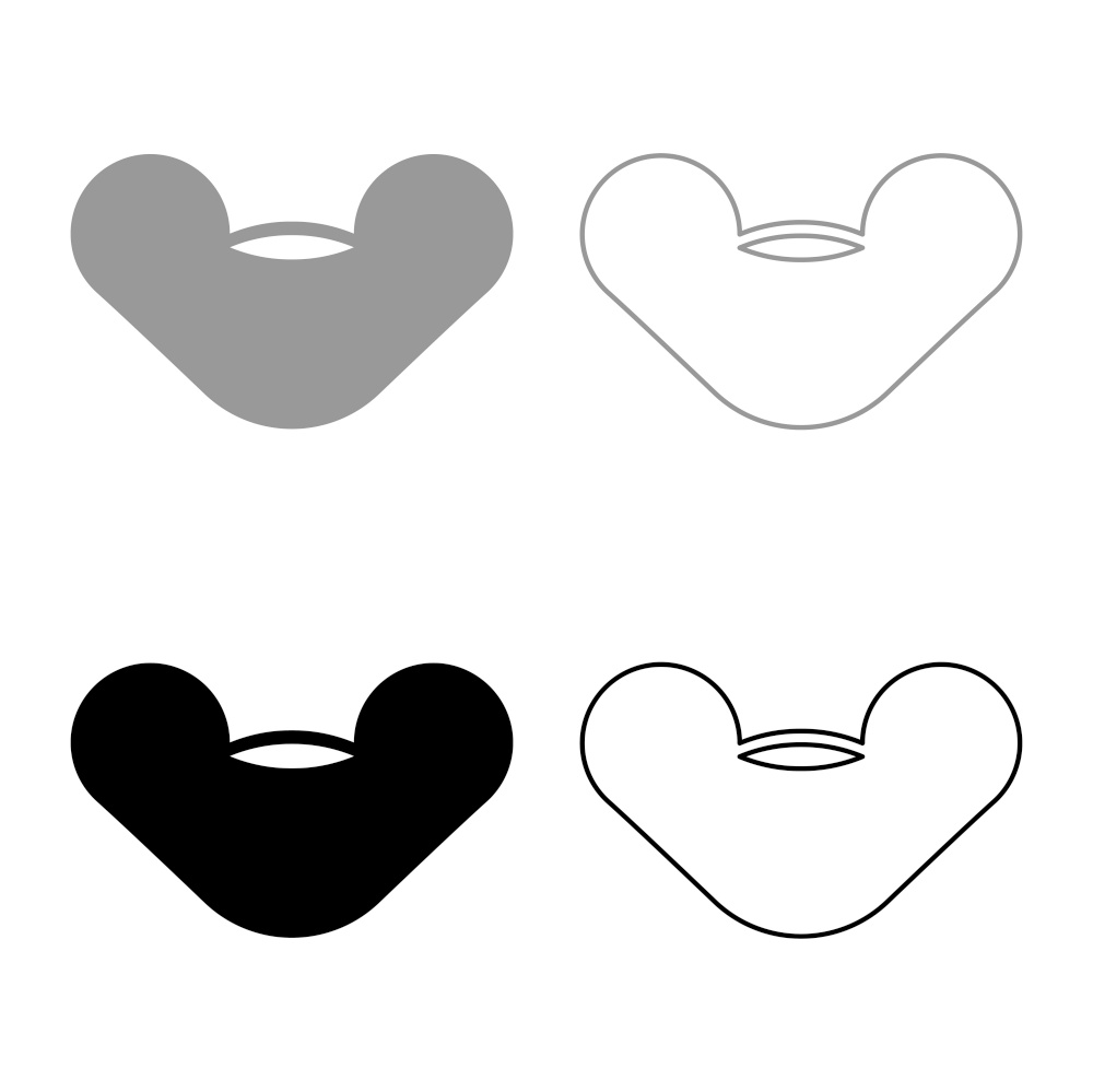 Female screw hand tightening Wing nuts butterfly set icon grey black color vector illustration image simple flat style solid fill outline contour line thin. Female screw hand tightening Wing nuts butterfly set icon grey black color vector illustration image flat style solid fill outline contour line thin