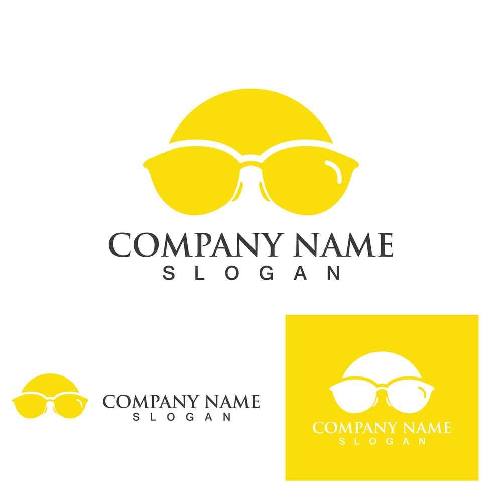 eyeglasses logo and symbol vector