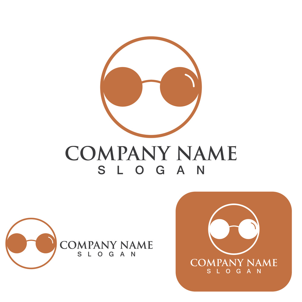 GLASSES logo and symbol template design element