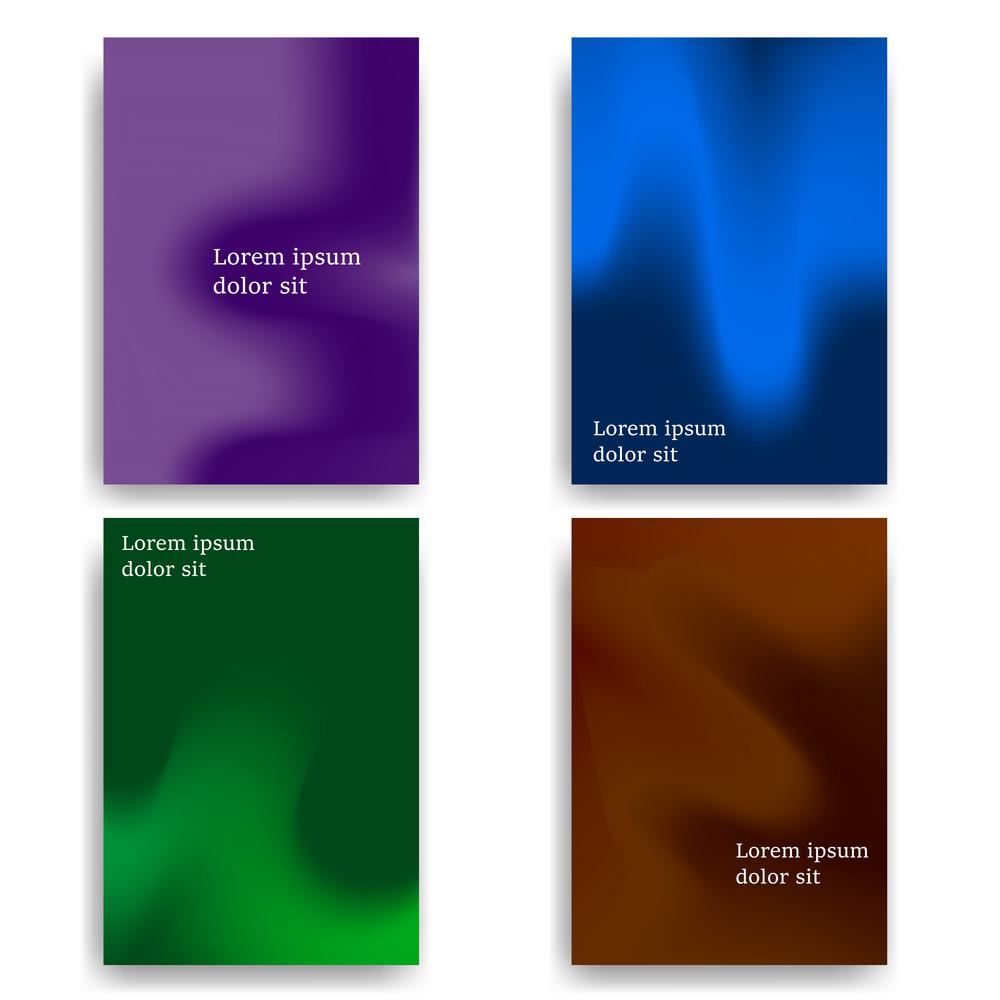 gradient mesh brochure cover set custom modification for print template