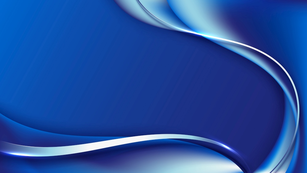 Abstract template blue fluid gradient shapes with wave lines on blue background. Vector illustration