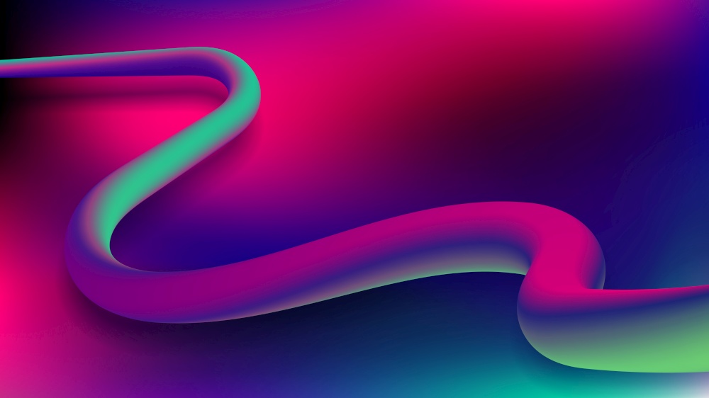 Abstract trendy 3D fluid or liquid colorful gradient shape vibrant color background. Futuristic design wallpaper for backdrop, poster, banner web, presentation, landing page, etc. Vector illustration
