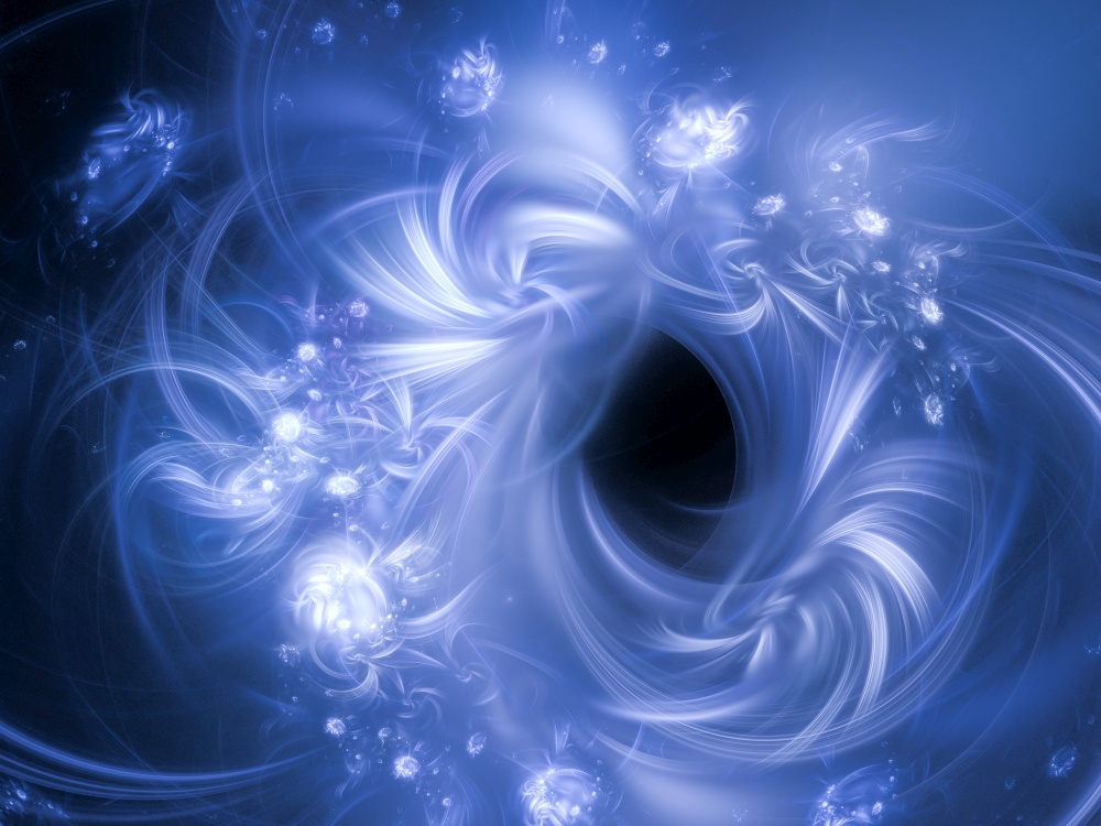 Abstract fractal art background, suggestive of astronomy and nebula. Computer generated fractal illustration art nebula in blue. Abstract fractal art background, suggestive of astronomy and nebula. Computer generated fractal illustration art nebula.