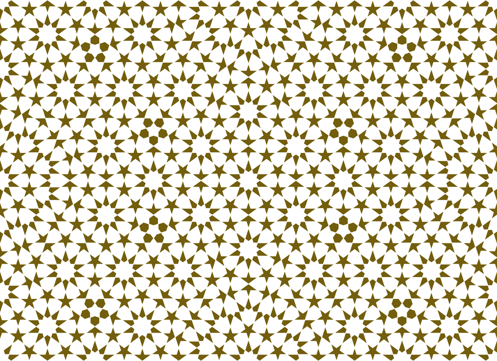 Seamless geometric ornament based on traditional islamic art.Brown color figures.Great design for fabric,textile,cover,wrapping paper,background.. Seamless arabic geometric ornament in brown color.