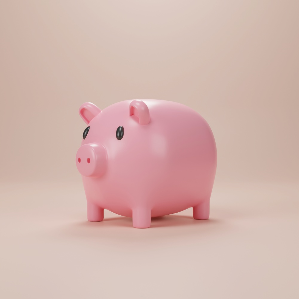 Piggy bank, business concept, 3D illustration