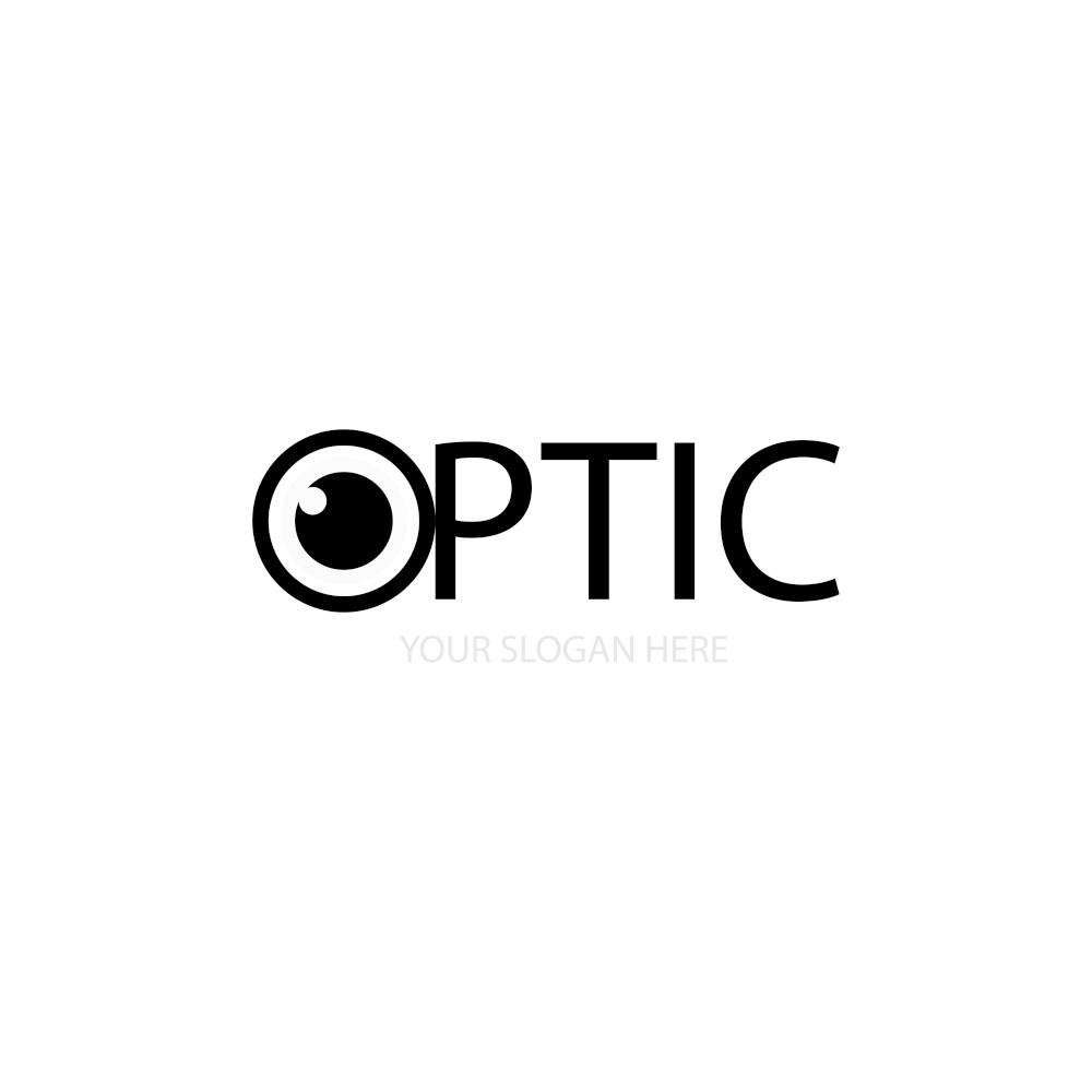 Optic icon logo free vector design