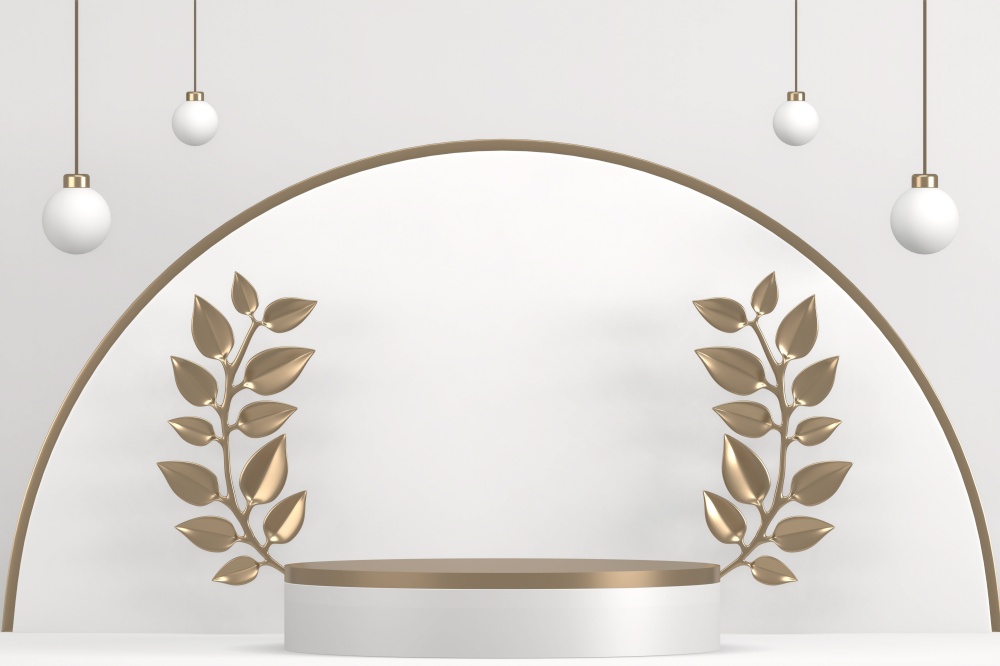 The Stage podium for products decoration suitable .3D rendering