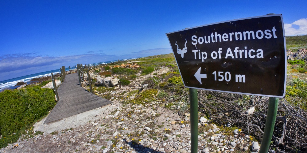 Official Southernmost Tip of Africa, Official Dividing Line Atlantic and Indian Oceans, Cape Agulhas, Agulhas National Park, Western Cape, South Africa, Africa