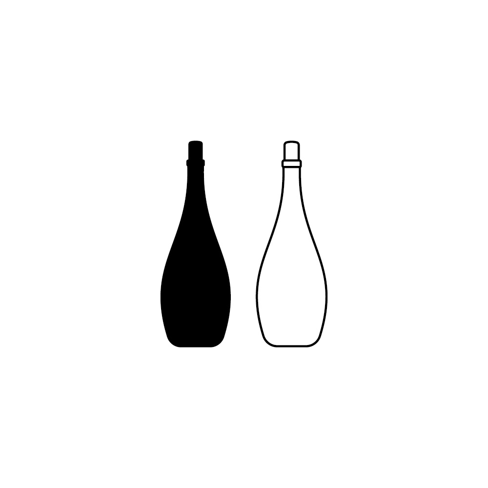 Bottle icon vector illustration flat design.