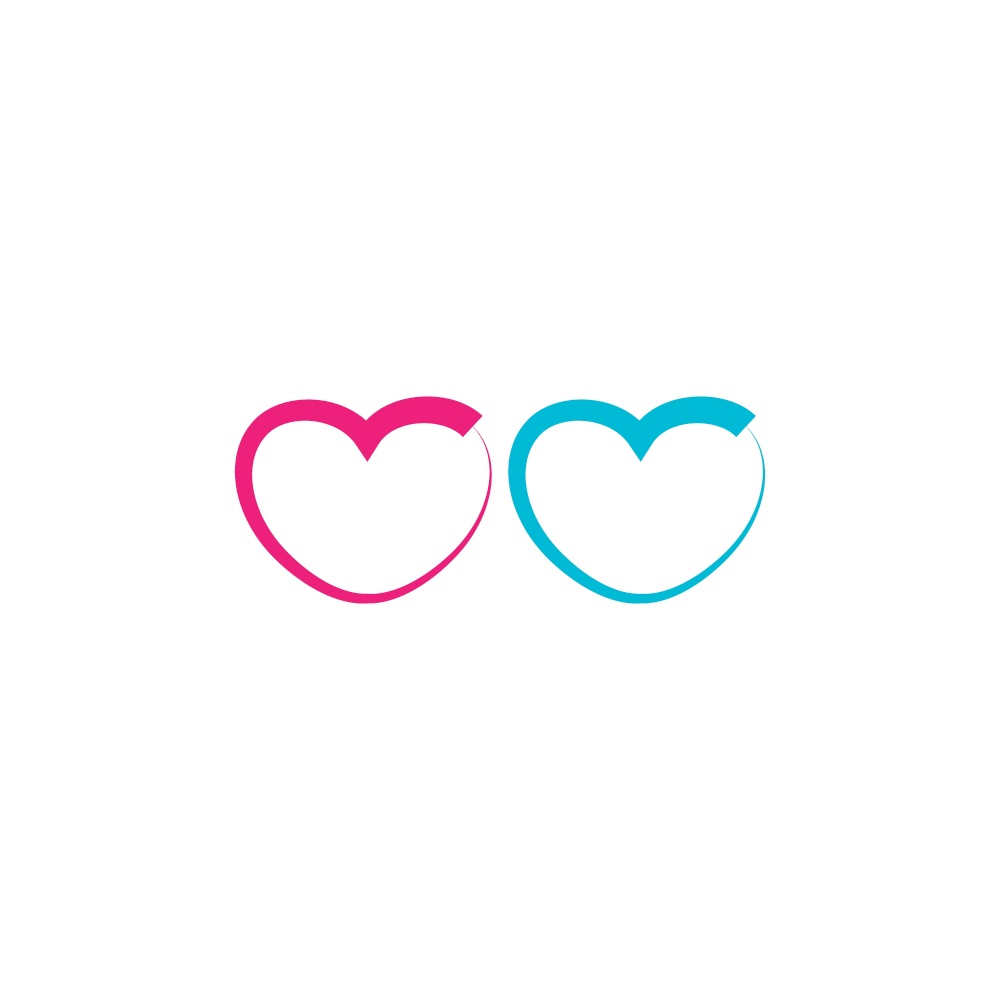 two Heart outline icon vector illustration design.