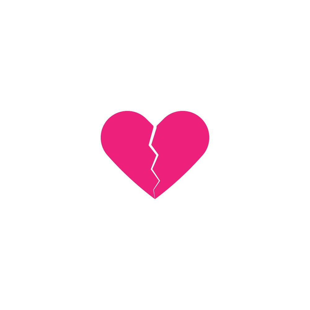 Broken heart icon vector illustration design.