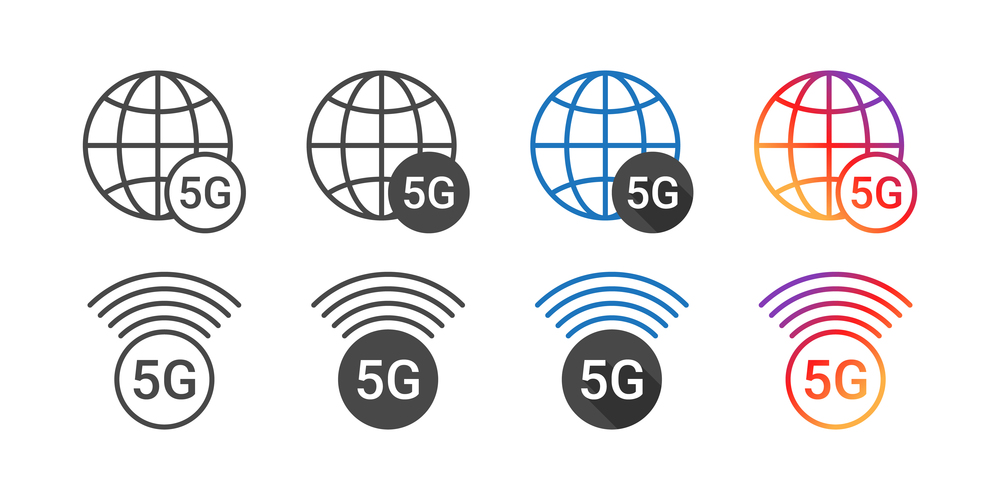 5G icons. High speed internet icons. 5G technology. Vector illustration