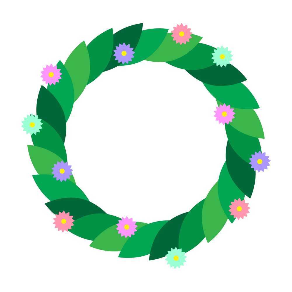 Beautiful cartoon wreath, great design for any purposes. Festive banner. Vector illustration. Stock image. EPS 10.. Beautiful cartoon wreath, great design for any purposes. Festive banner. Vector illustration. Stock image.