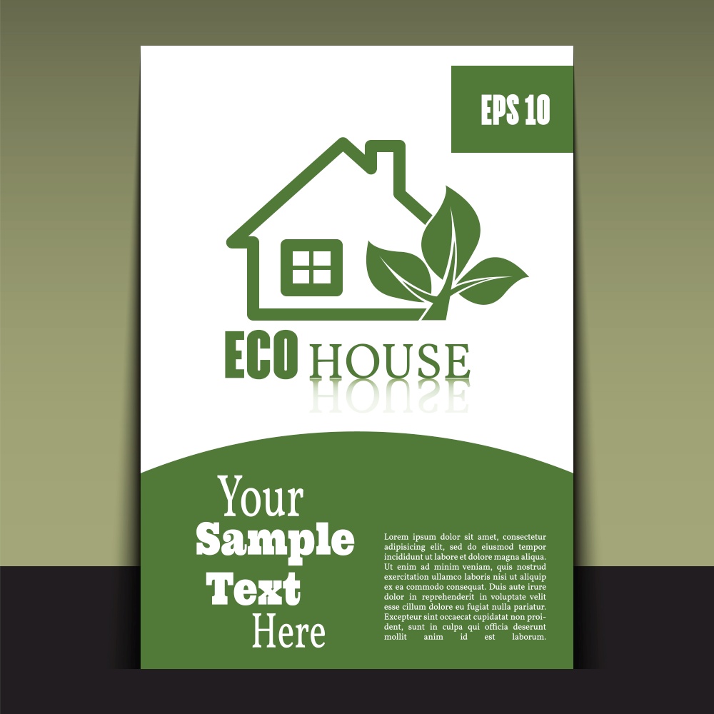 Flyer or cover design green house. Brochure or report for business, template vector.  Ecology concept.. Flyer or cover design green house. Brochure or report for busine