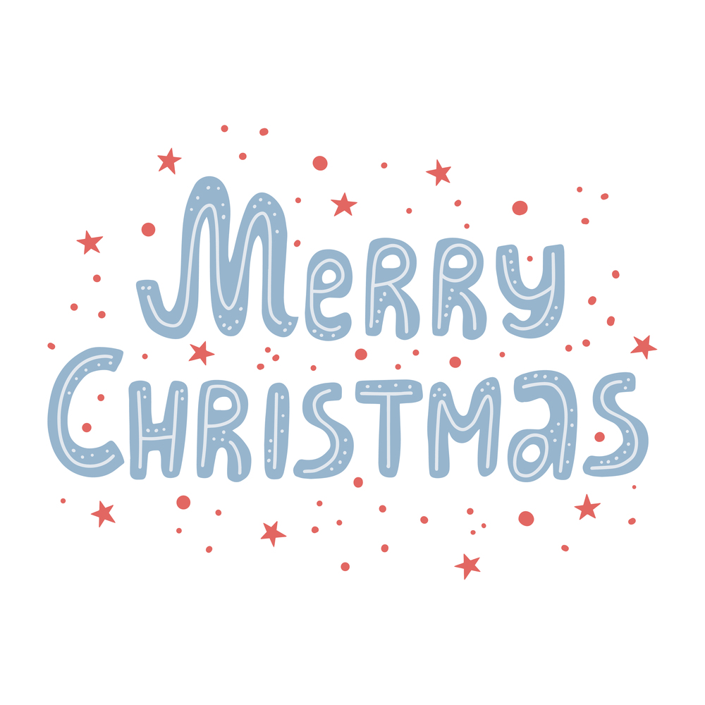 Merry christmas hand drawn lettering isolated on white background. Vector holiday illustration element. Merry Christmas script. Merry christmas hand drawn lettering isolated on white background. Vector holiday illustration element.