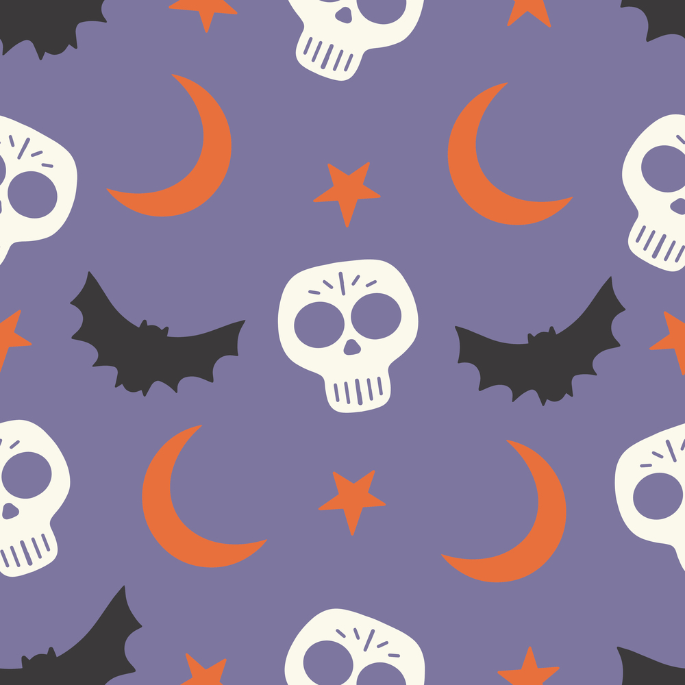 Halloween seamless pattern for design Halloween symbols skull ,bat, moon. Digital paper. Halloween seamless pattern for design. Halloween symbols skull ,bat, moon. Digital paper