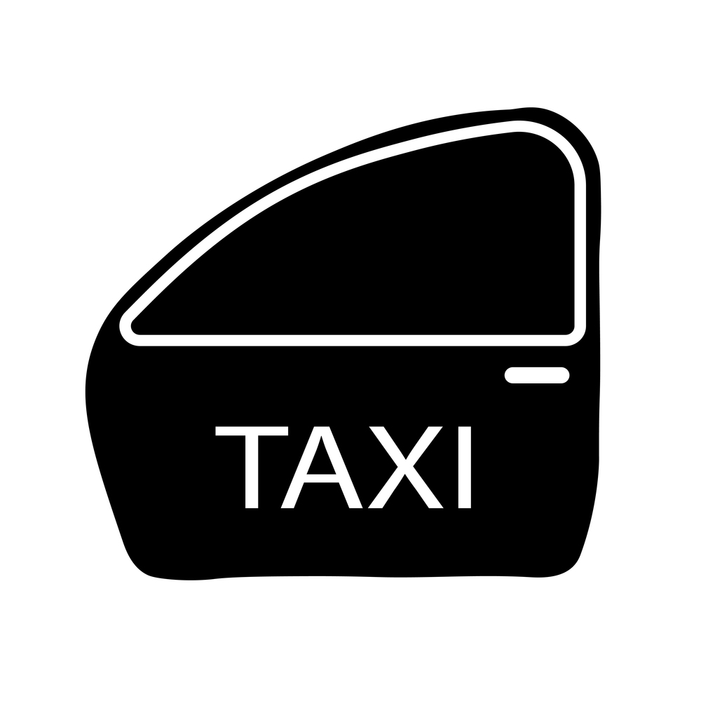 Flat icon with black taxi door. Image for concept design. Travel concept. Car speed. Vector illustration. stock image. EPS 10.. Flat icon with black taxi door. Image for concept design. Travel concept. Car speed. Vector illustration. stock image.