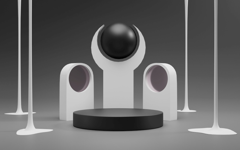 3d rendering abstract platform podium product presentation backdrop