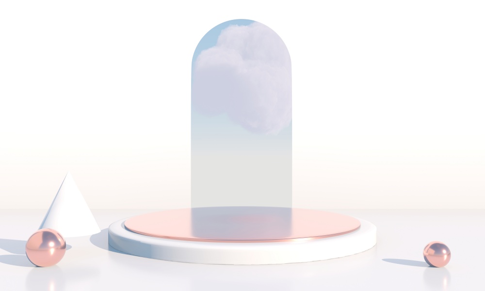 Background 3d rendering with podium and minimal cloud scene, minimal product display background 3d rendered.. Background 3d rendering with podium and minimal cloud scene, minimal product display background.