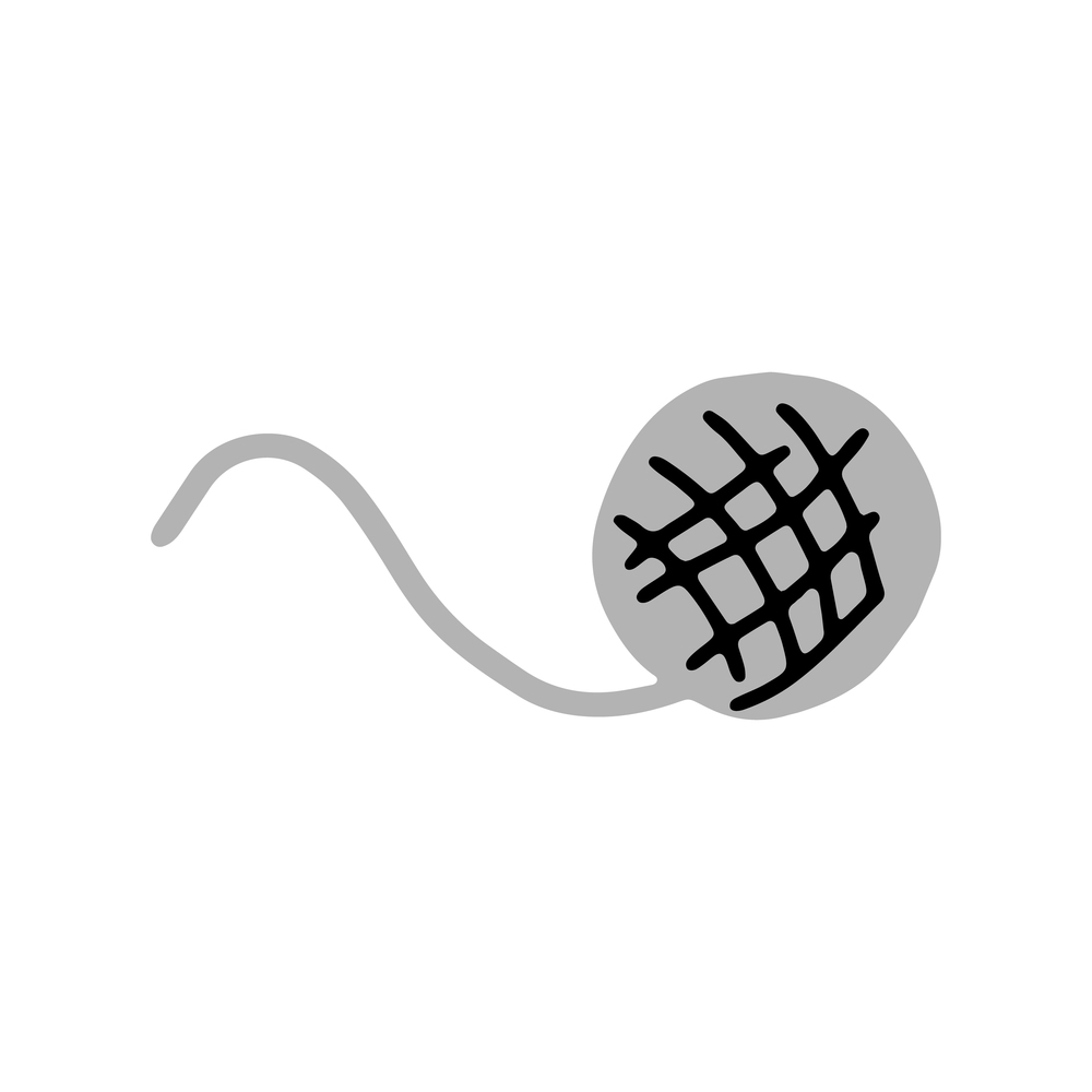 vector drawing in the style of doodle. a ball of yarn for knitting. a ball of woolen thread is a symbol of needlework, hobby. vector drawing in the style of doodle. a ball of yarn for knitting. a ball of woolen thread is a symbol of needlework, hobby, knitting