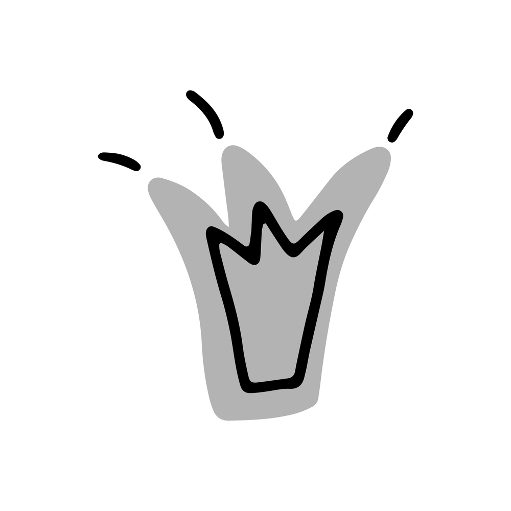 Drawing a crown, doodle vector illustration. Drawing of a crown, doodle, vector illustration