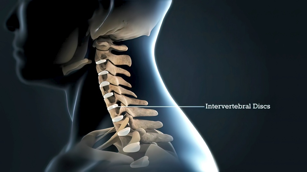 The lumbar spine refers to the lower back, where the spine curves inward toward the abdomen. 3d illustration. Lumbar Spine With Nerves