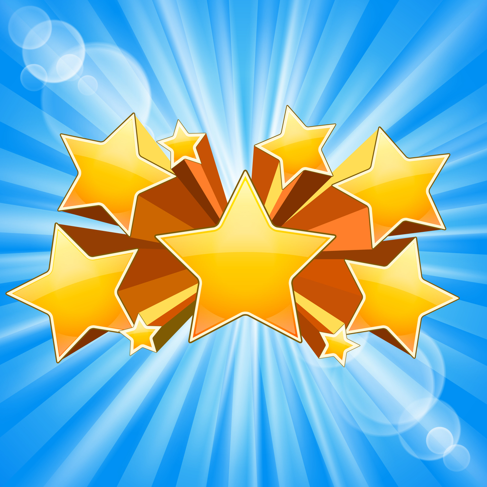 Abstract Star Burst Background with rays flare