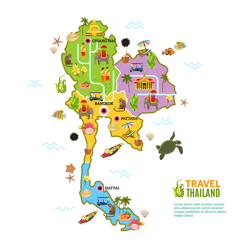 thailand travel illustration