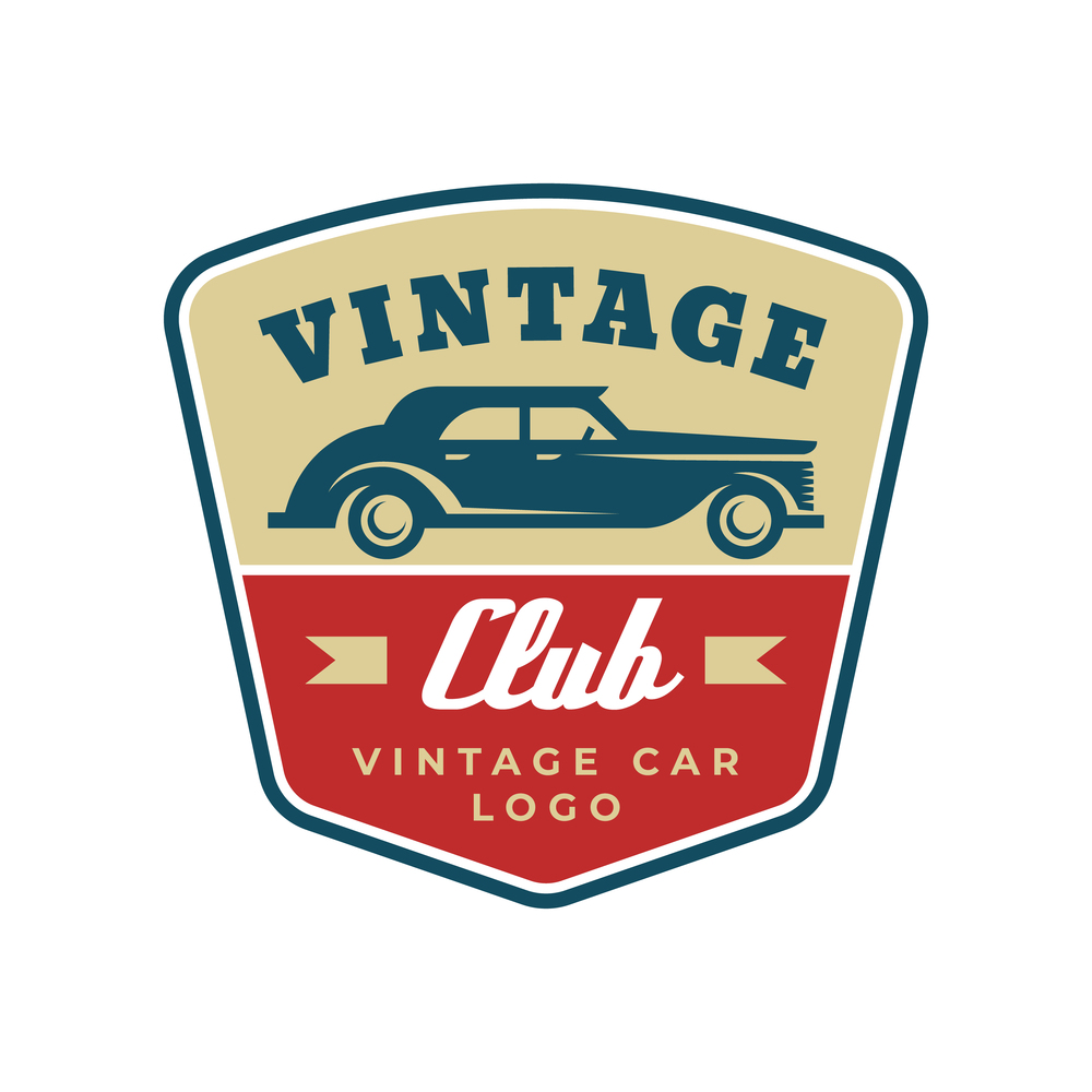 Vintage design retro car logo