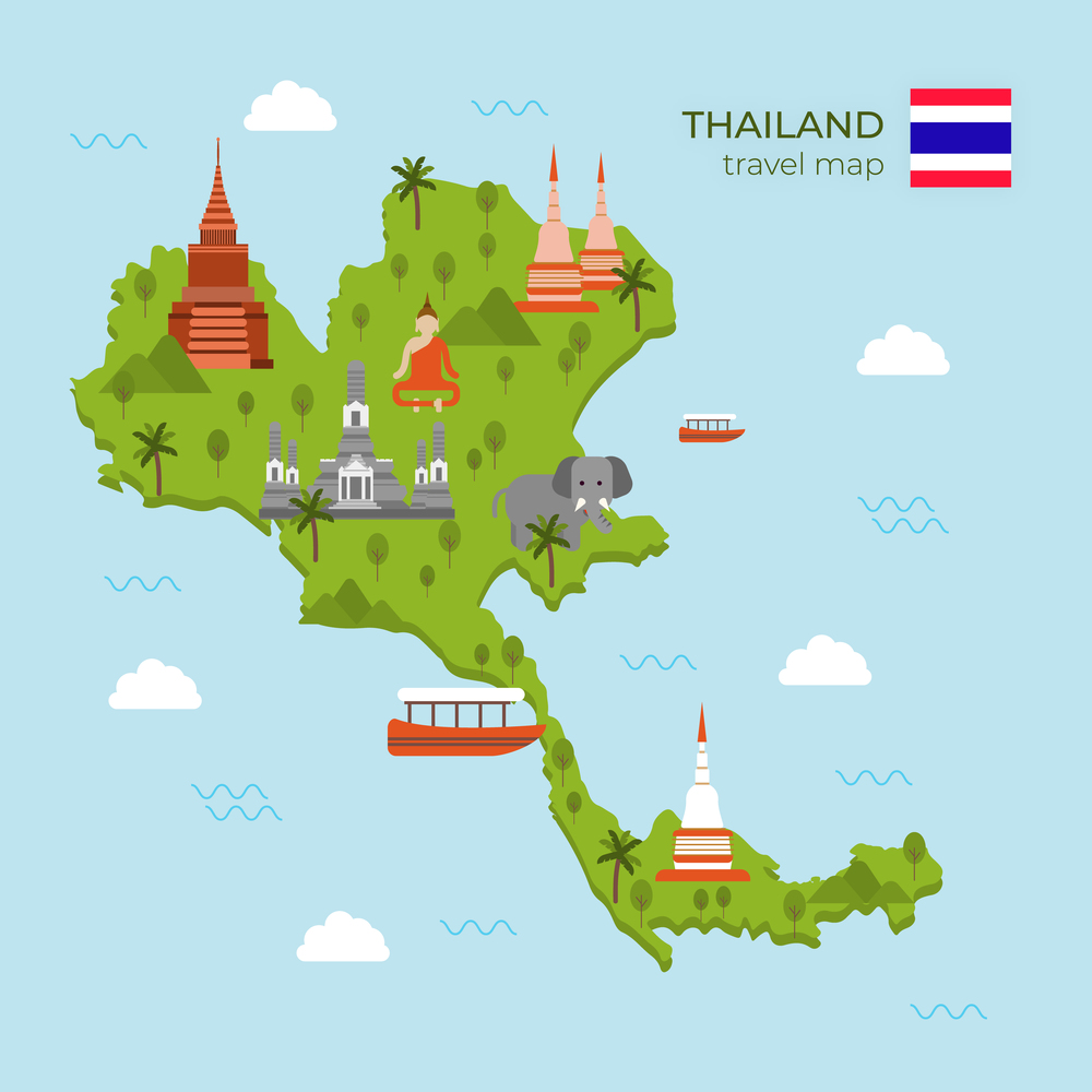 thailand travel illustration