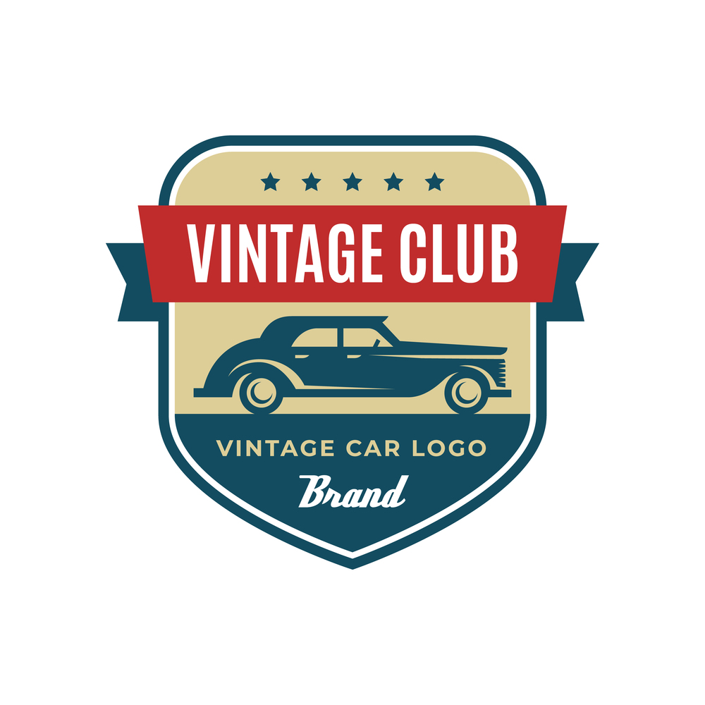 Vintage design retro car logo