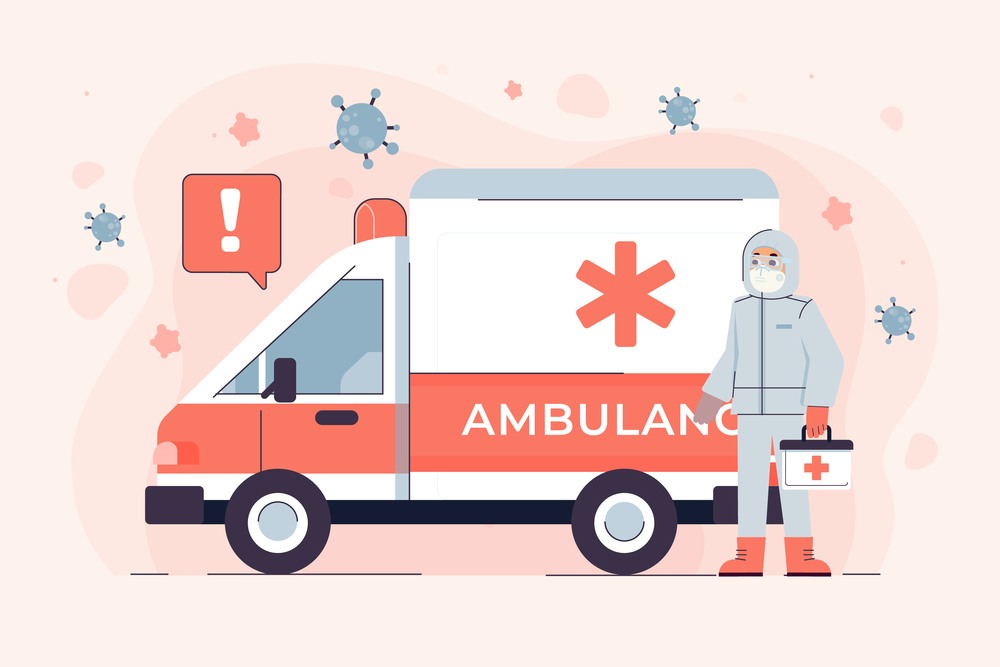 Emergency ambulance van