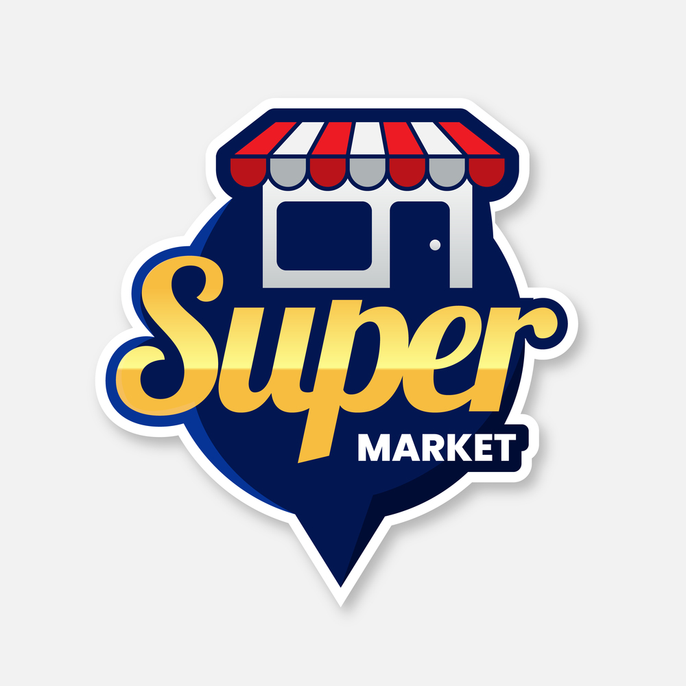 Supermarket logo design concept