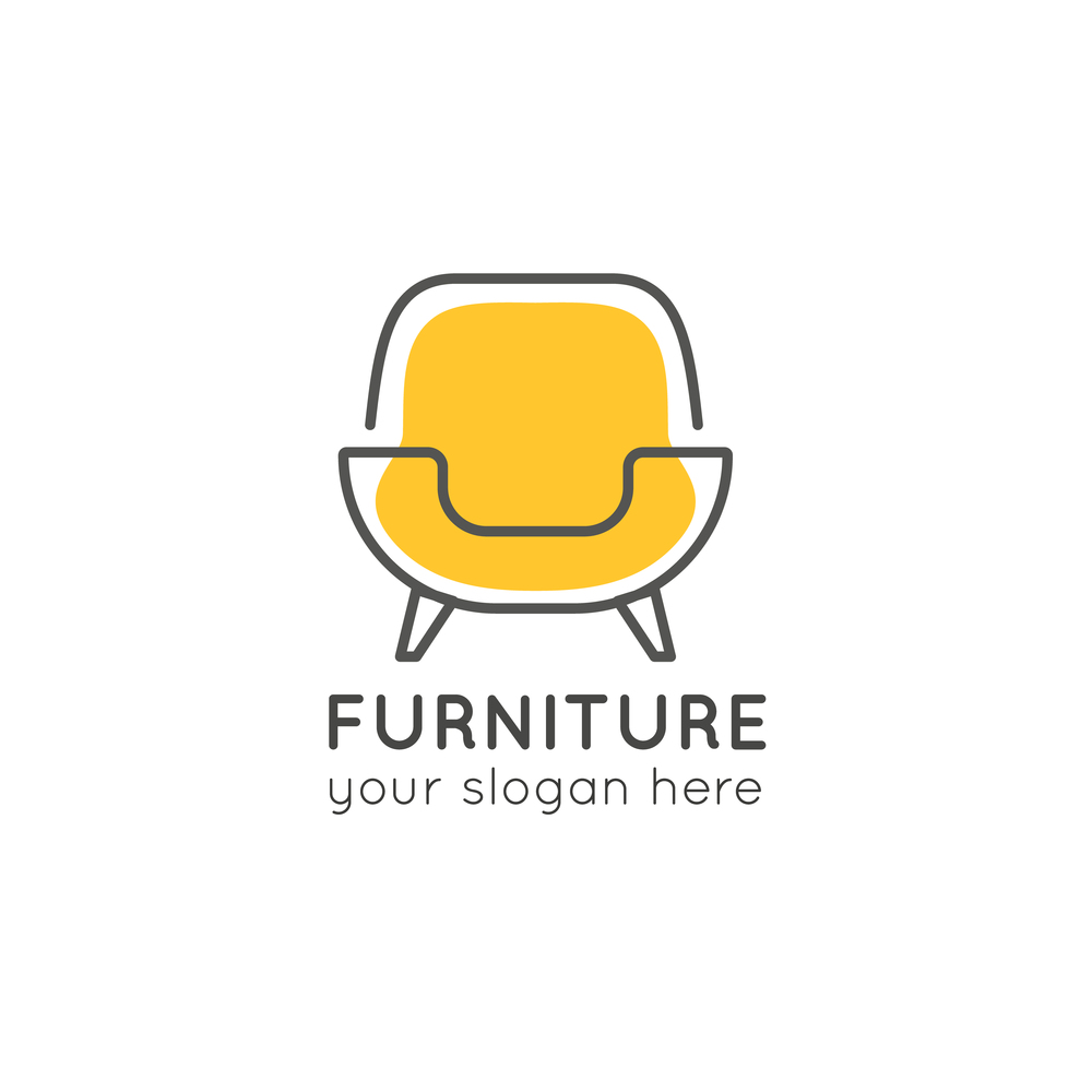 Minimalist furniture logo concept