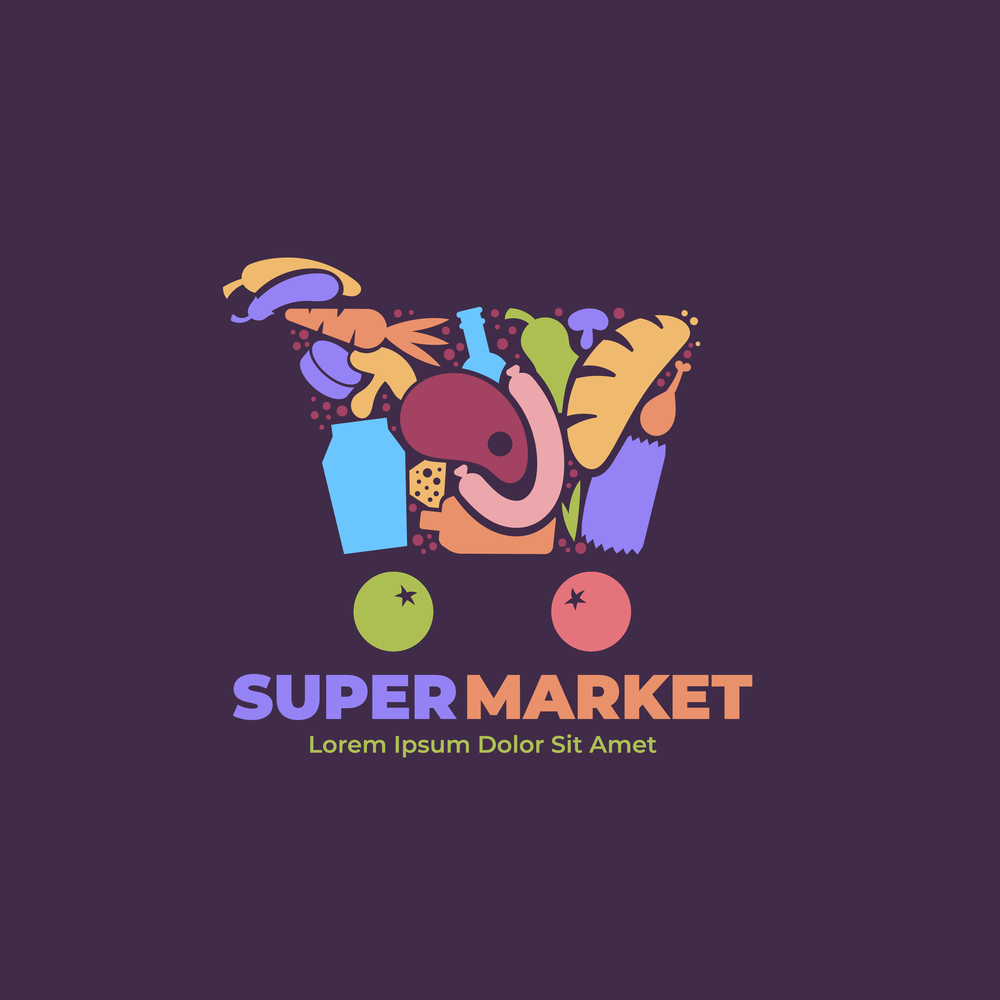 Supermarket logo design concept