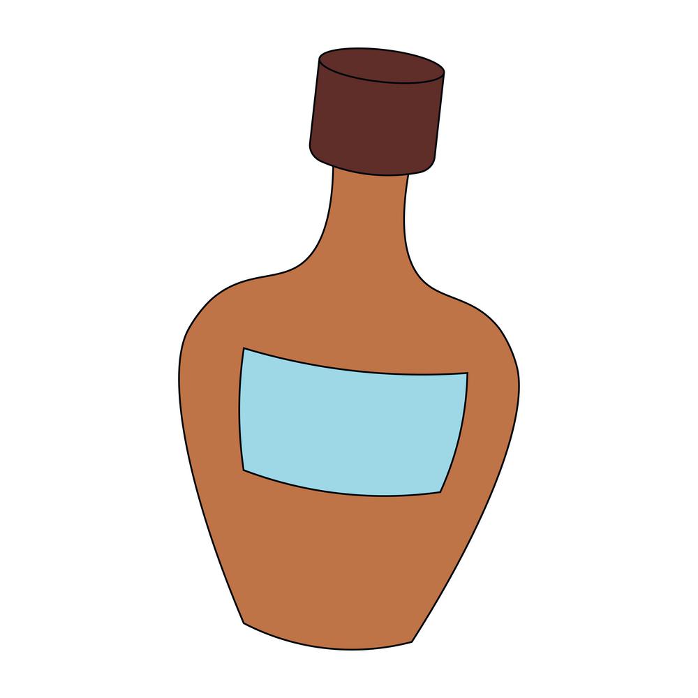 Single element Bottle. Draw illustration in color