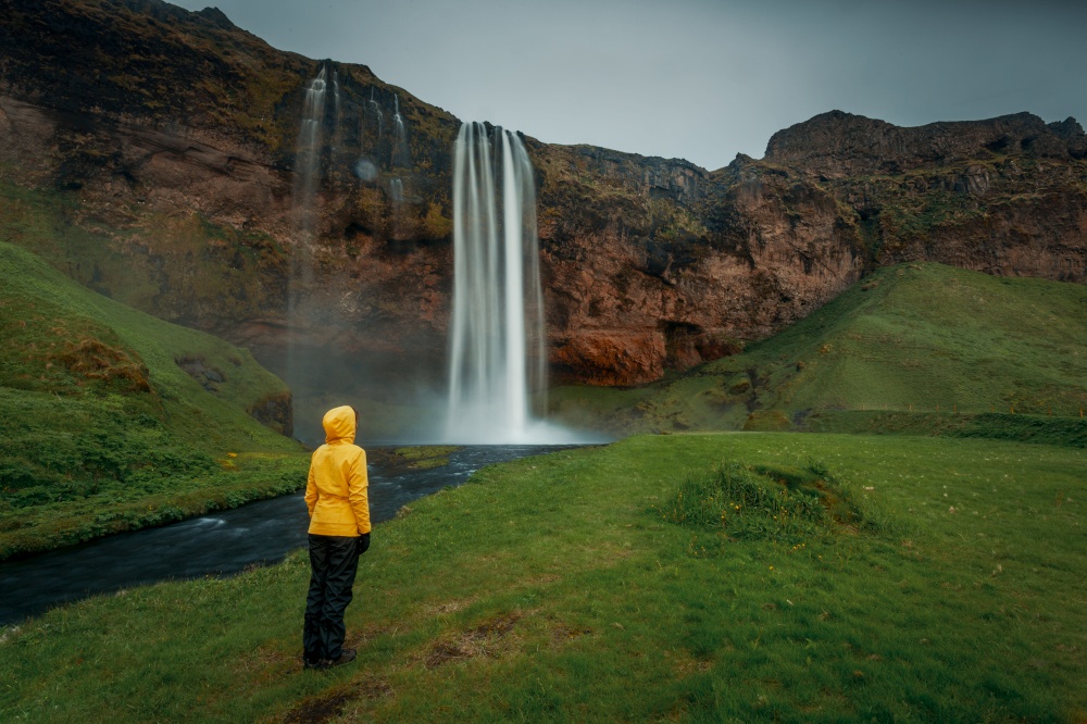 The amazing Seljalandsfoss waterfall in Iceland