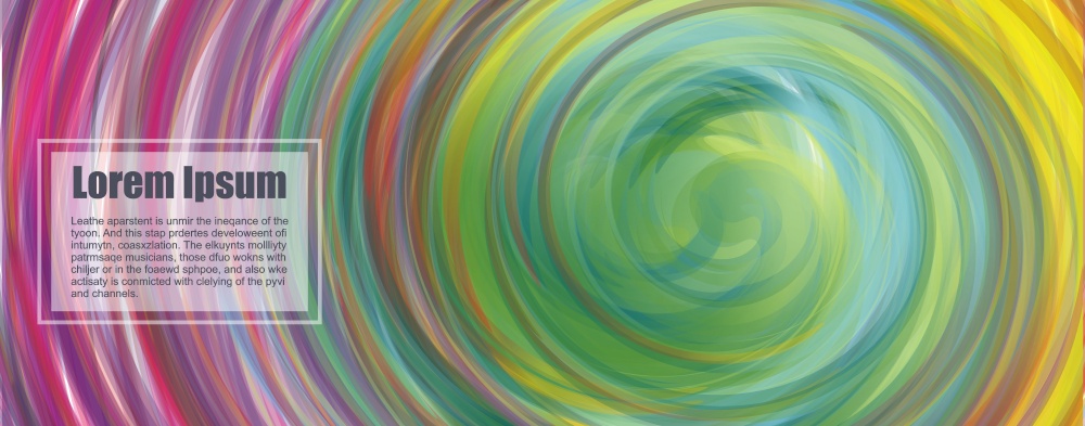 Smooth twisted light rainbow lines, vector background.