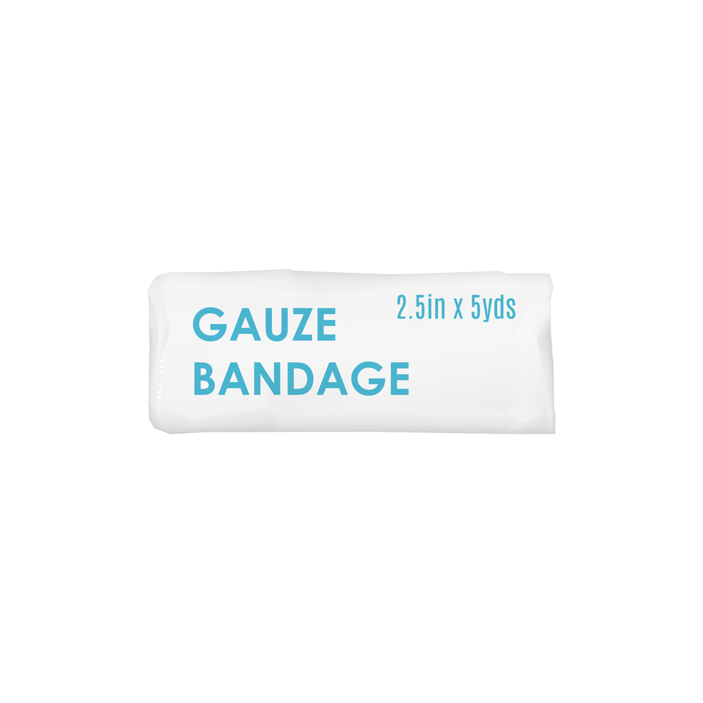 Gauze pad isolated medical bandage, first aid item. Vector adhesive bands, material with absorbent barrier. Medical bandage rolled gauze pad isolated bands