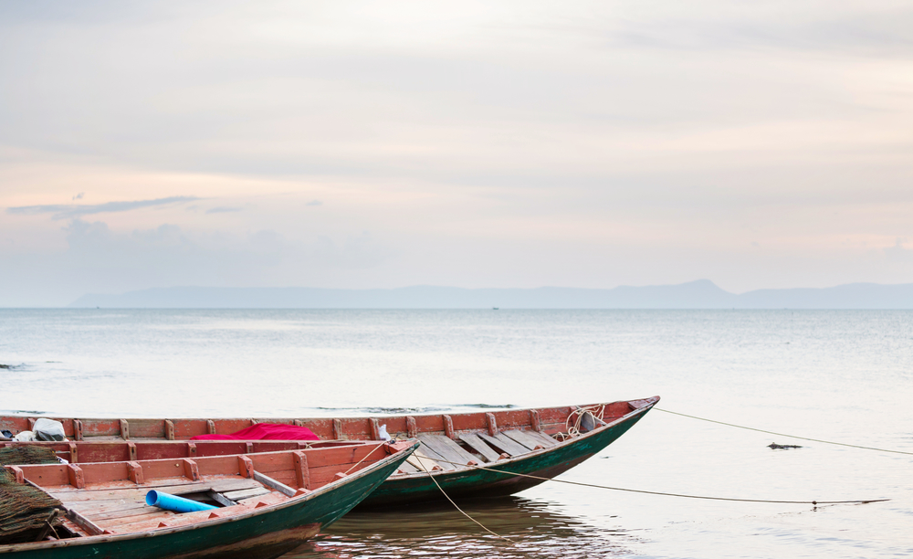 Fishing boats in Kep,Cambodia