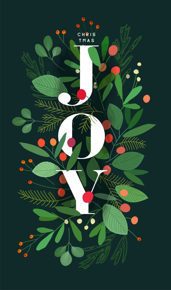 Merry Christmas and New Year greeting card with lettering wish. Frame or border with berries, poinsettia leaves, branches and cones of trees, hand drawn on black background. Floral vector illustration. Merry Christmas and New Year greeting card with lettering wish. Frame or border with berries, poinsettia leaves, branches and cones of trees, hand drawn on black background. Floral vector