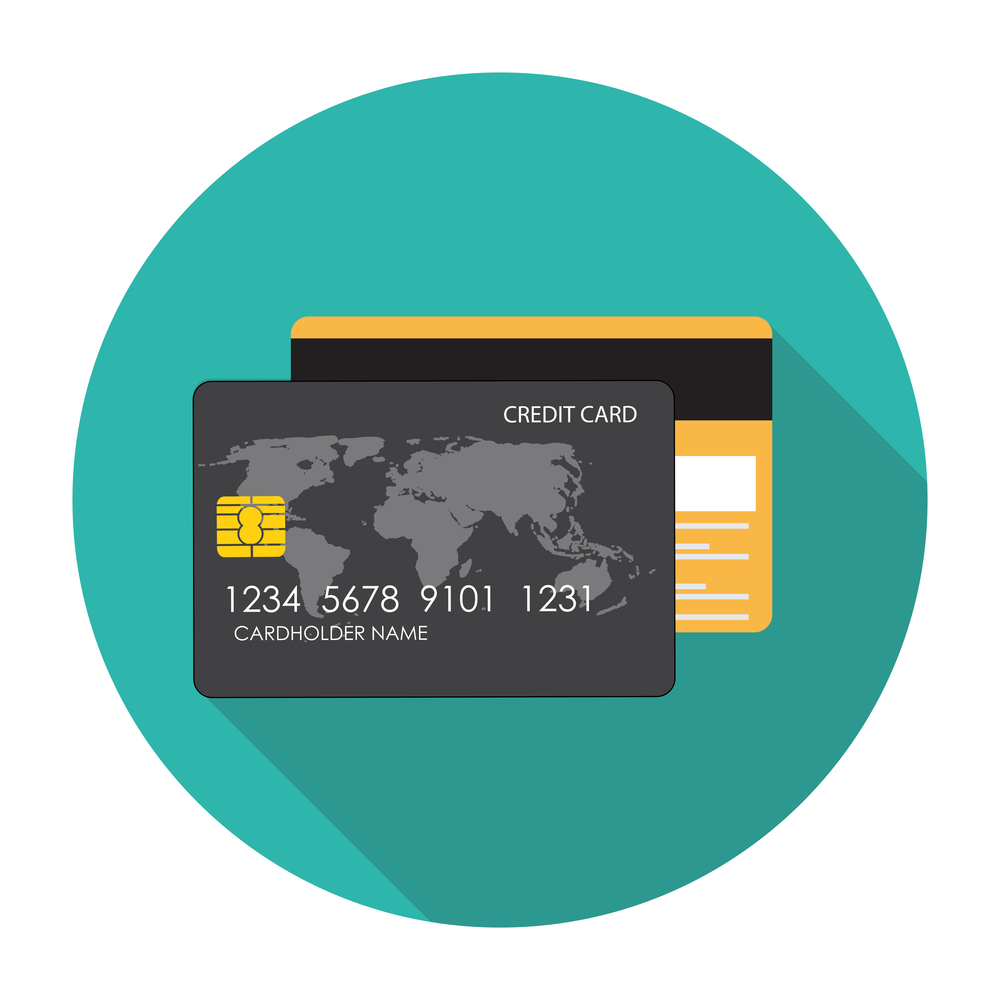 Credit Card Icon Flat Concept Vector Illustration. EPS10. Credit Card Icon Flat Concept Vector Illustration