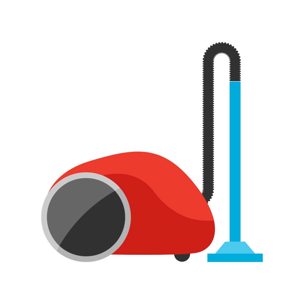 Stylized illustration of vacuum cleaner. Home appliance or household item for advertising and shopping.. Stylized illustration of vacuum cleaner.