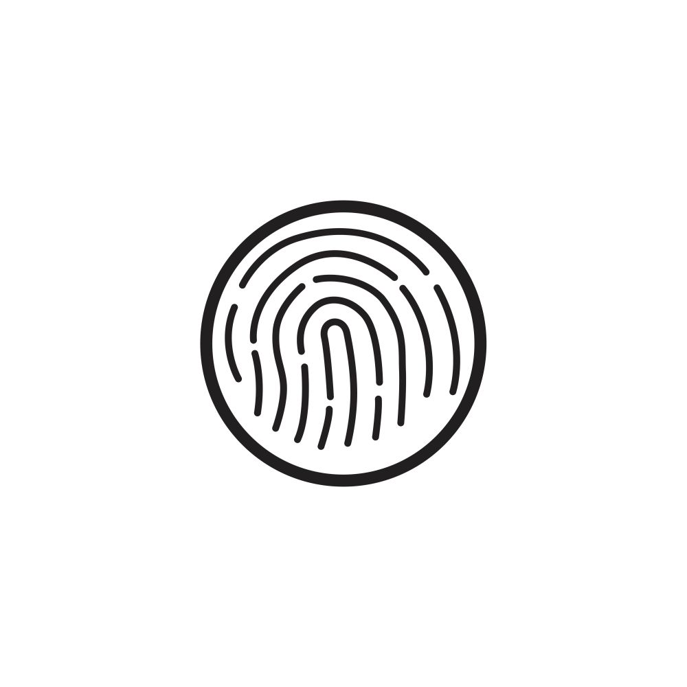 Fingerprint line design vector illustration.
