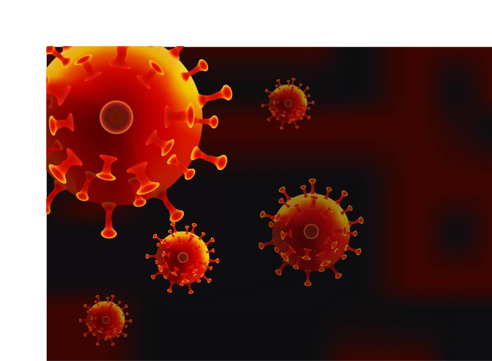 Coronavirus outbreak and coronaviruses influenza background as dangerous flu strain cases